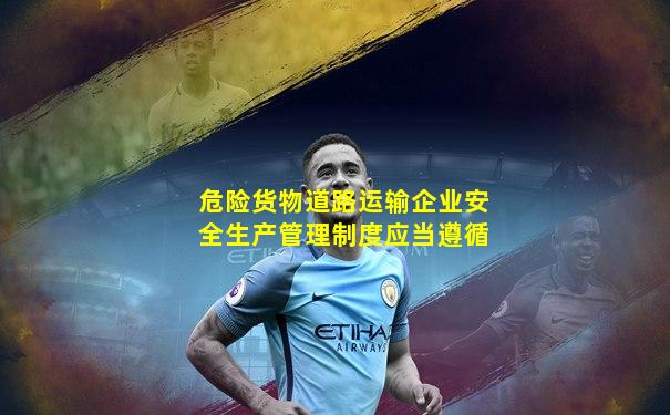 危险货物道路运输企业安全生产管理制度应当遵循