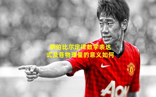 朗伯比尔定律数学表达式及各物理量的意义如何